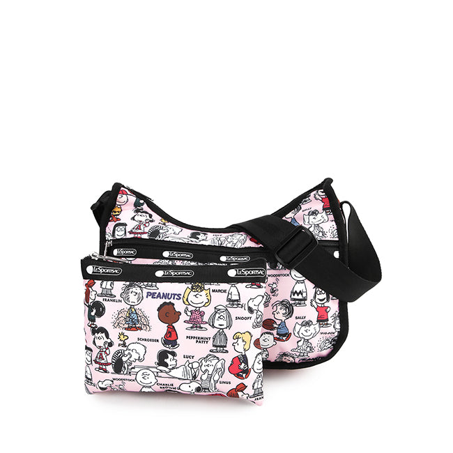LeSportsac Tas Unisex Classic Hobo In Peanuts Gang Pink