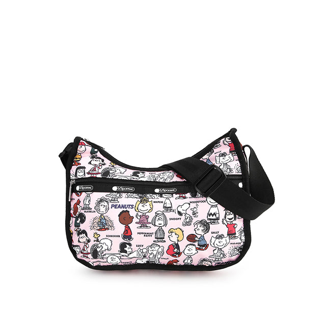 LeSportsac Tas Unisex Classic Hobo In Peanuts Gang Pink
