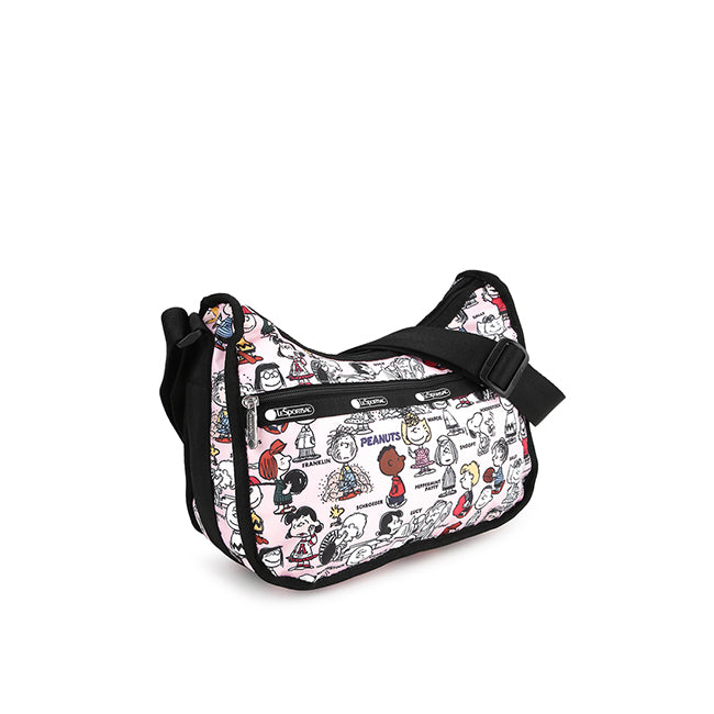 LeSportsac Tas Unisex Classic Hobo In Peanuts Gang Pink