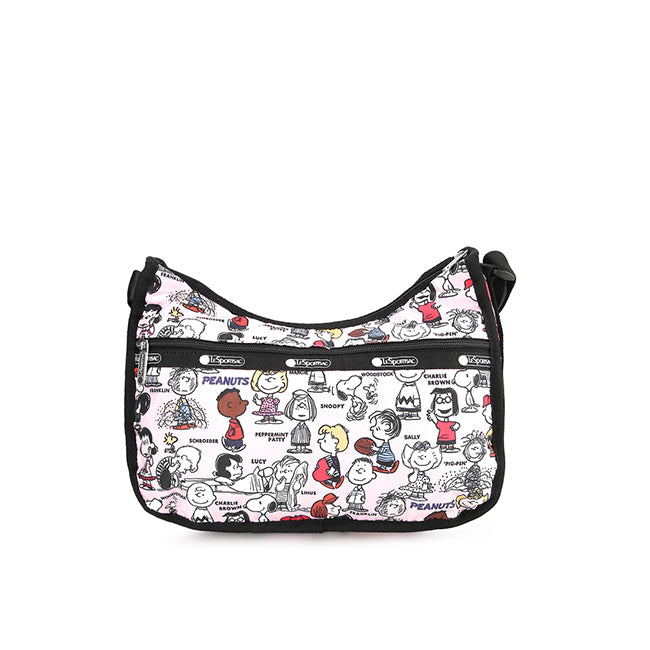 LeSportsac Tas Unisex Classic Hobo In Peanuts Gang Pink