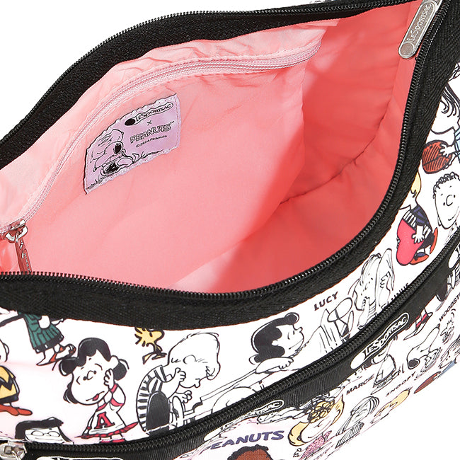 LeSportsac Tas Unisex Classic Hobo In Peanuts Gang Pink