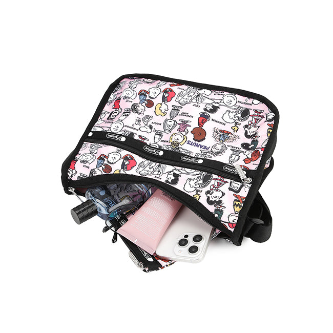 LeSportsac Tas Unisex Classic Hobo In Peanuts Gang Pink