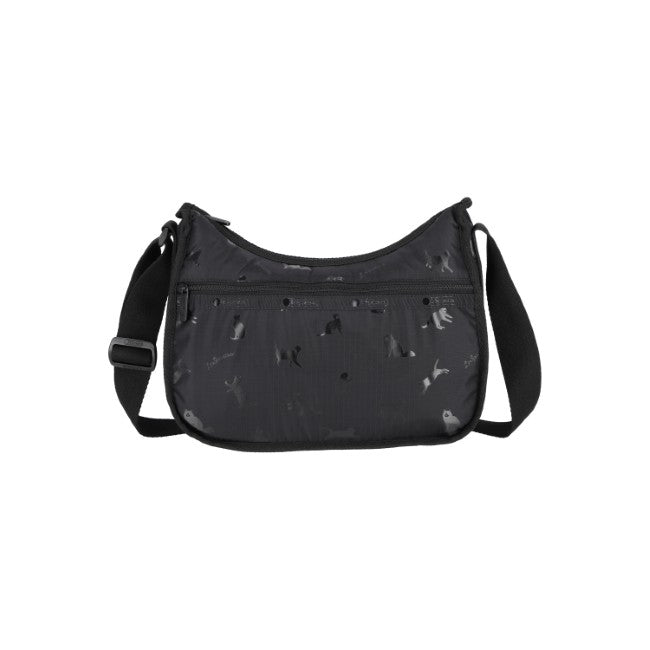 LeSportsac Unisex Classic Hobo In Black Cats