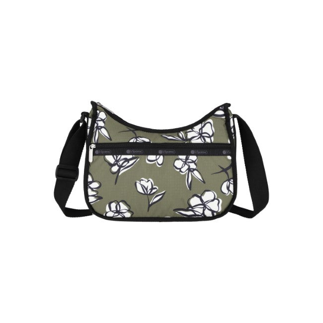LeSportsac Unisex Classic Hobo In Olive Floral Silhouette