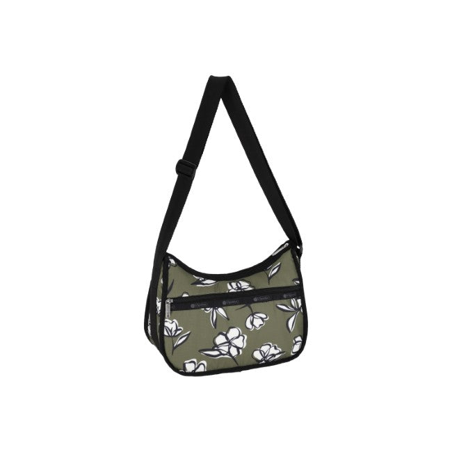 LeSportsac Unisex Classic Hobo In Olive Floral Silhouette