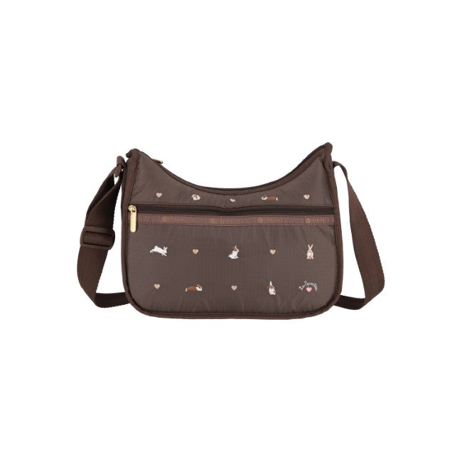 LeSportsac Unisex Classic Hobo In Bunny Embroidery