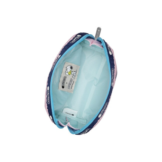 LeSportsac Unisex Pouch Medium Dome Cosmetic In Peanuts Snoopy Dome Cosm