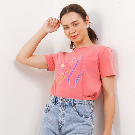 Hush Puppies Pakaian Wanita T Shirt Neona In Pink