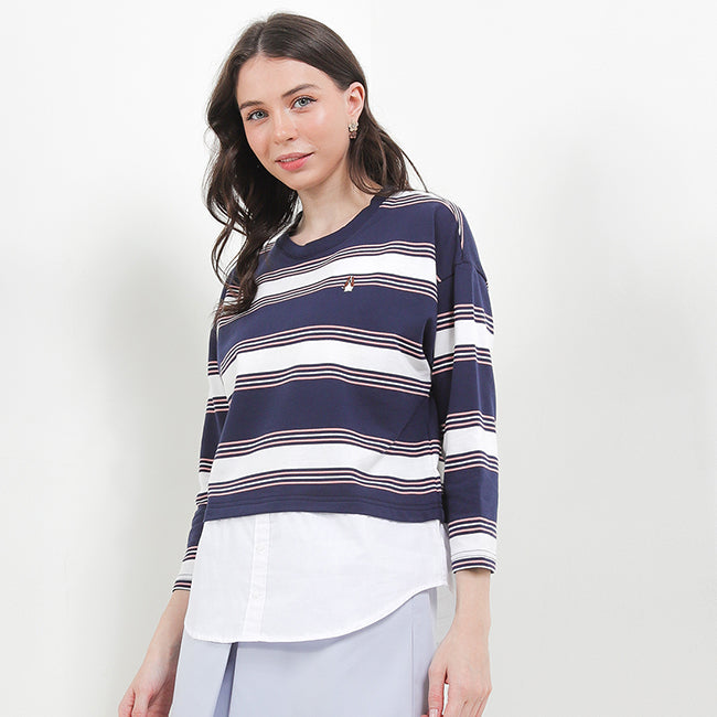 Hush Puppies Pakaian Wanita Blouse Antonella In Navy