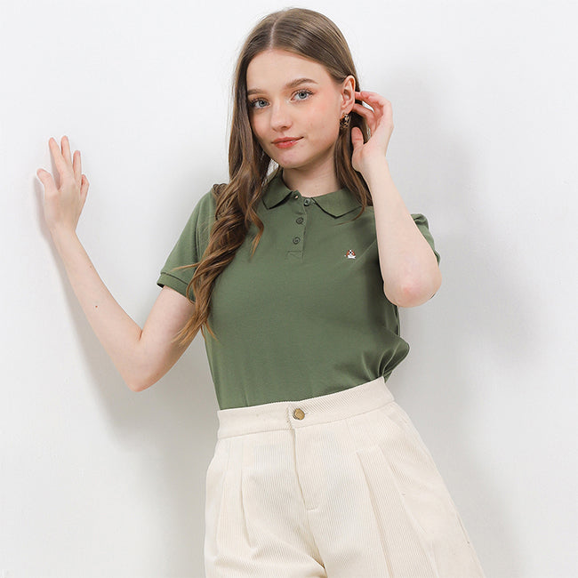 Hush Puppies Pakaian Wanita Ardith 5 Polo In Olive