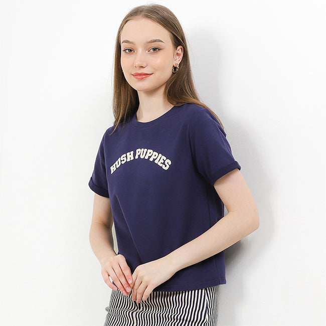Hush Puppies Pakaian Wanita T Shirt Bsc Glena 2 In Navy