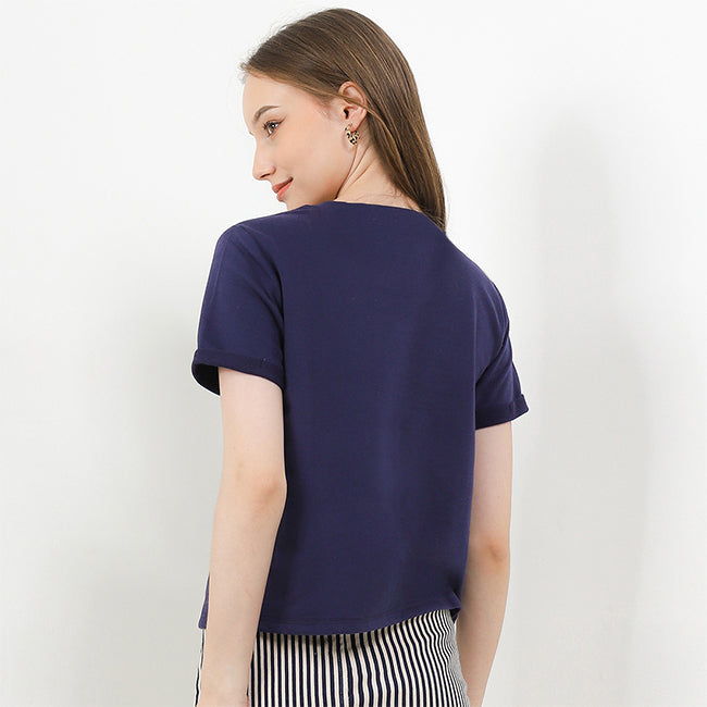 Hush Puppies Pakaian Wanita T Shirt Bsc Glena 2 In Navy