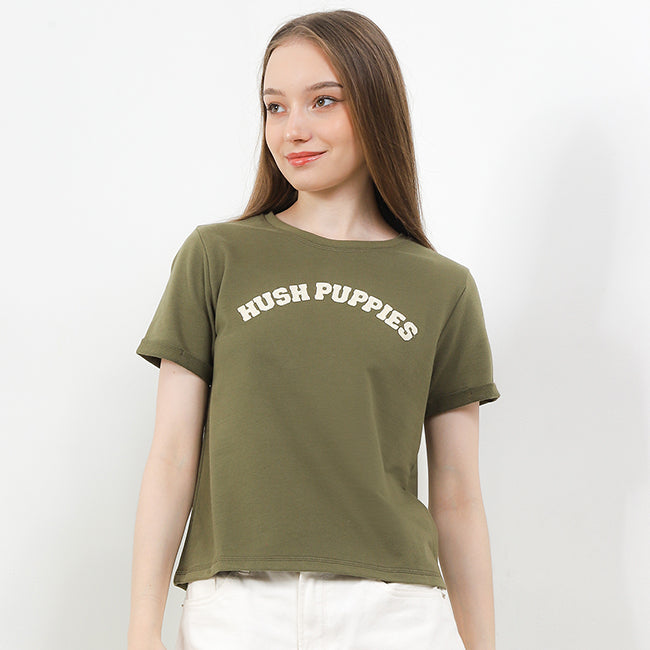 Hush Puppies Pakaian Wanita T Shirt Bsc Glena 2 In Olive