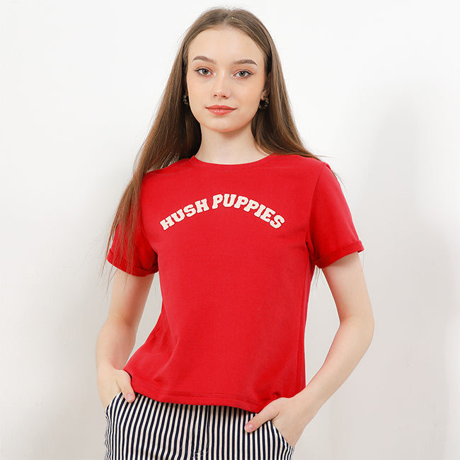 Hush Puppies Pakaian Wanita T Shirt Bsc Glena 2 In Red