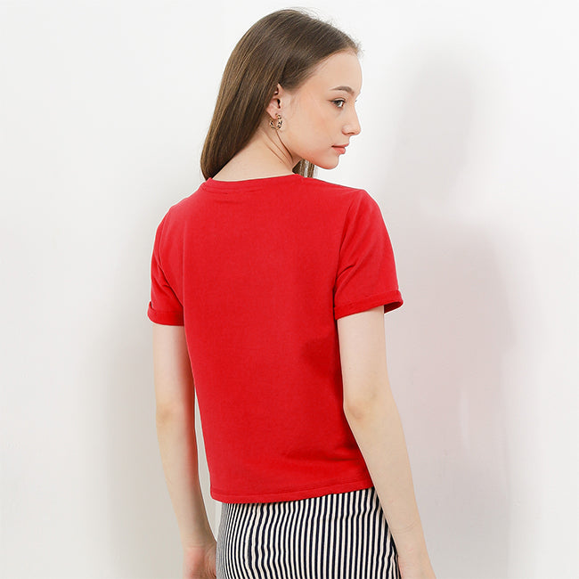 Hush Puppies Pakaian Wanita T Shirt Bsc Glena 2 In Red