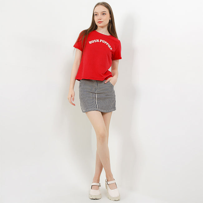 Hush Puppies Pakaian Wanita T Shirt Bsc Glena 2 In Red