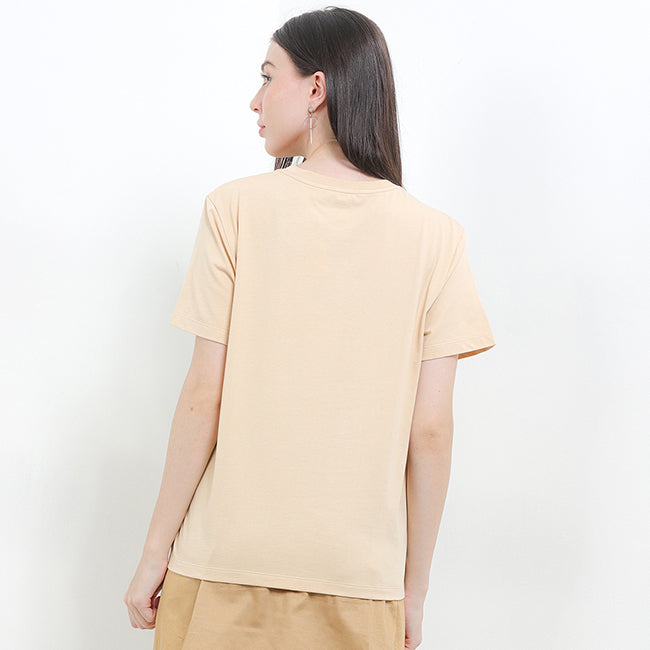 Hush Puppies Pakaian Wanita T Shirt Bl Brilyante In Beige