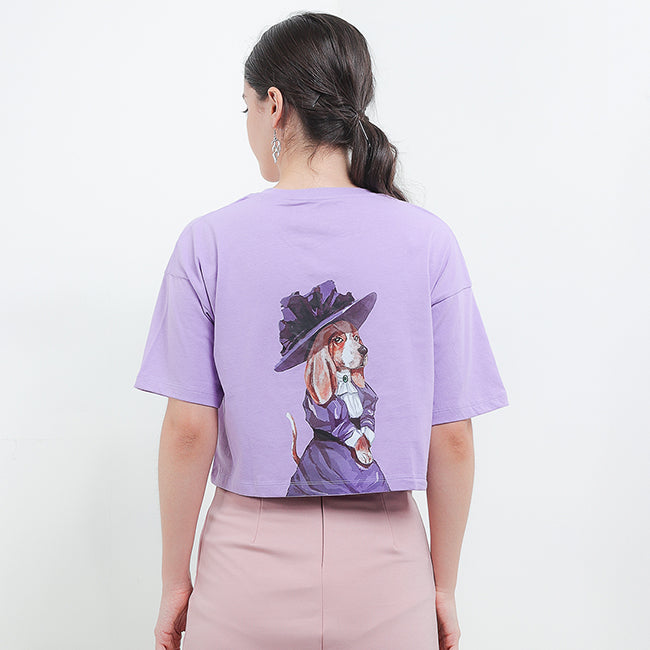 Hush Puppies Pakaian Wanita T Shirt Hh Onderea In Purple