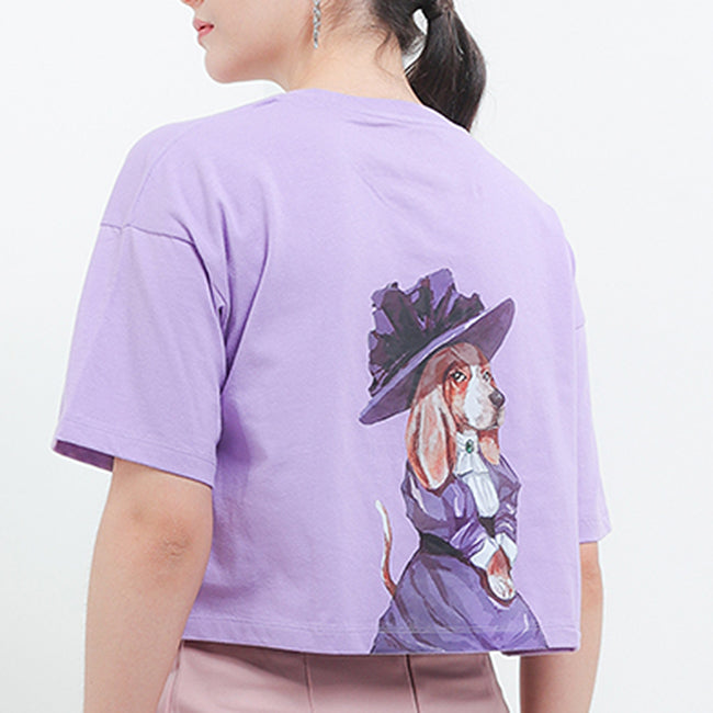 Hush Puppies Pakaian Wanita T Shirt Hh Onderea In Purple