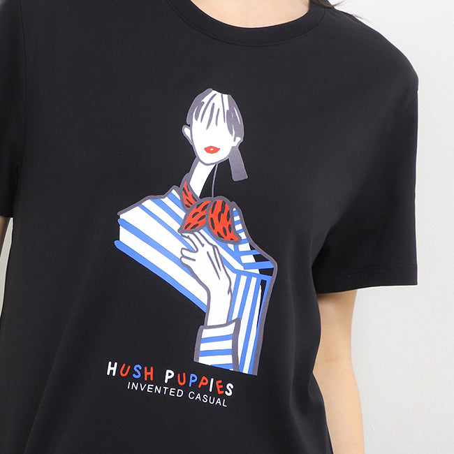 Hush Puppies Pakaian Wanita T Shirt 90S Diversa In Black