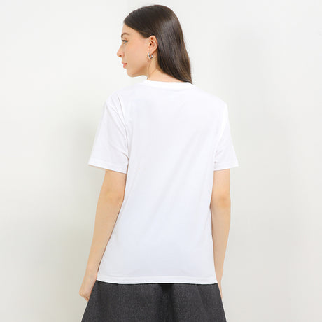 Hush Puppies Pakaian Wanita T Shirt 90S Diversa In White