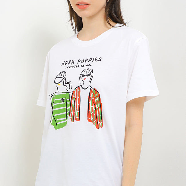 Hush Puppies Pakaian Wanita T Shirt 90S Diversa In White