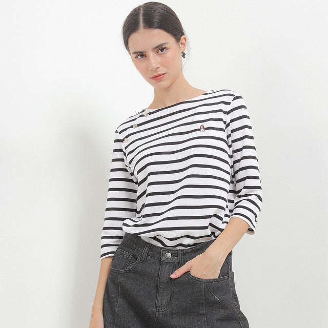 Hush Puppies Pakaian Wanita T Shirt Lilyana Boat In White