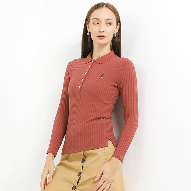 Hush Puppies Pakaian Wanita Lovelyn Polo In Maroon