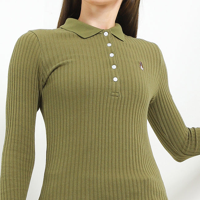 Hush Puppies Pakaian Wanita Lovelyn Polo In Olive