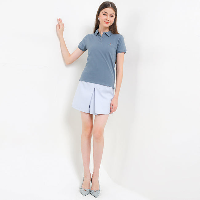 Hush Puppies Pakaian Wanita Bsc Ardyne Polo In Medium Blue