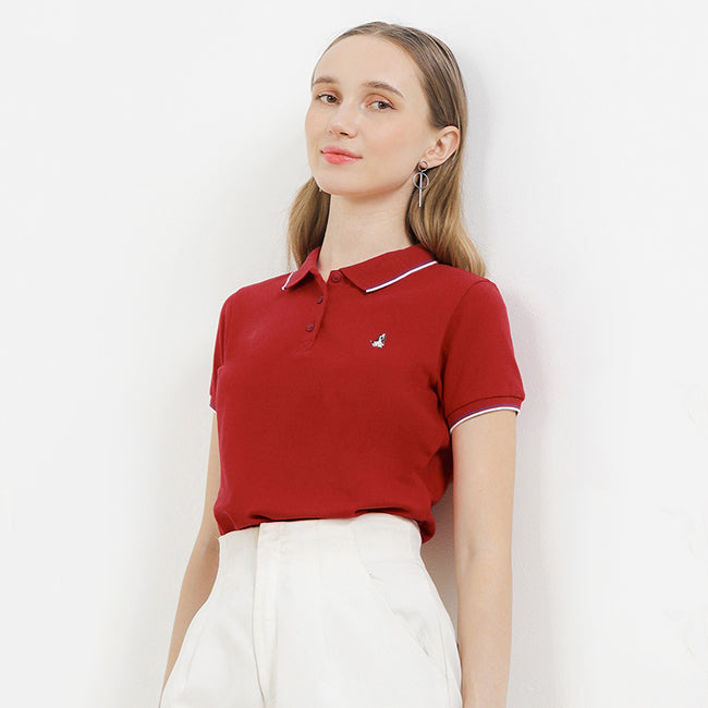 Hush Puppies Pakaian Wanita Cordella Polo In Red