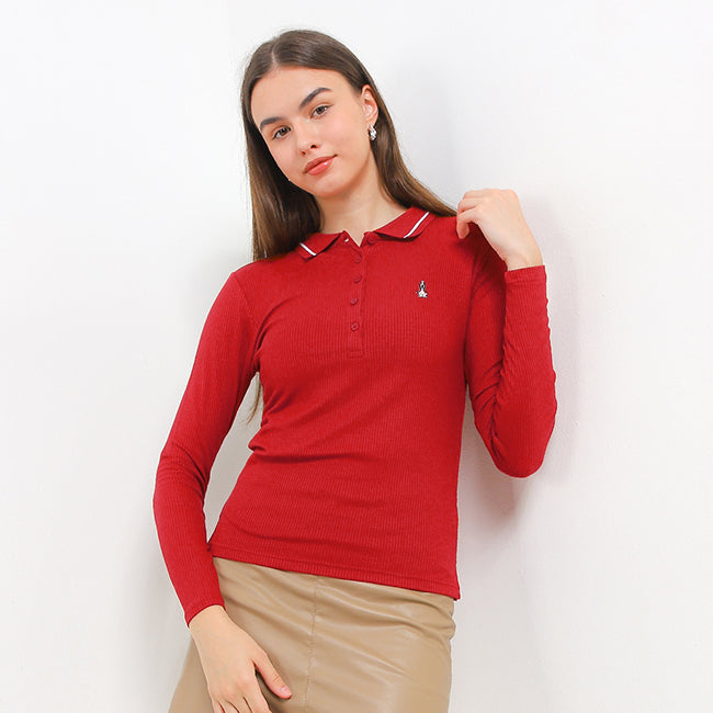 Polyn Ls Polo In Red