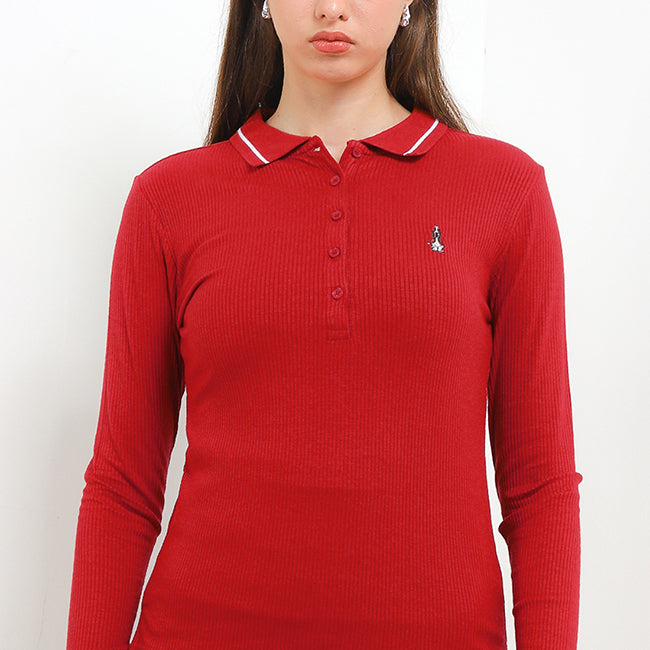 Polyn Ls Polo In Red