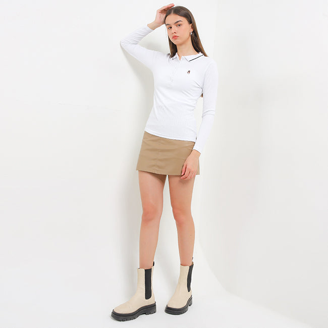 Polyn Ls Polo In White