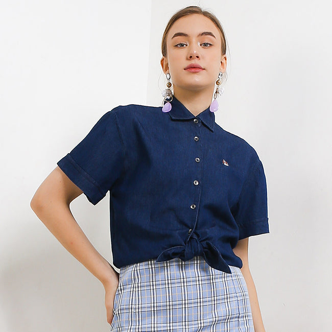 Hush Puppies Pakaian Denim Wanita Kylo In Dark Blue