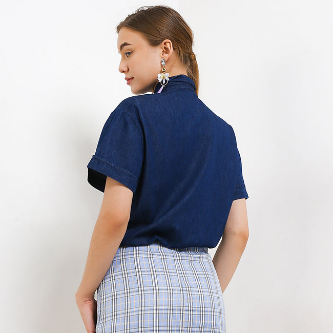 Hush Puppies Pakaian Denim Wanita Kylo In Dark Blue