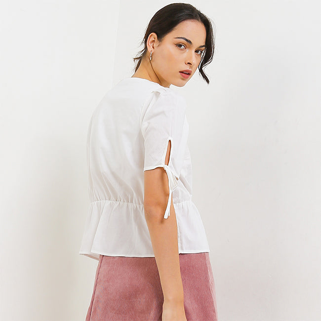 Hush Puppies Pakaian Kemeja Wanita Irama In White