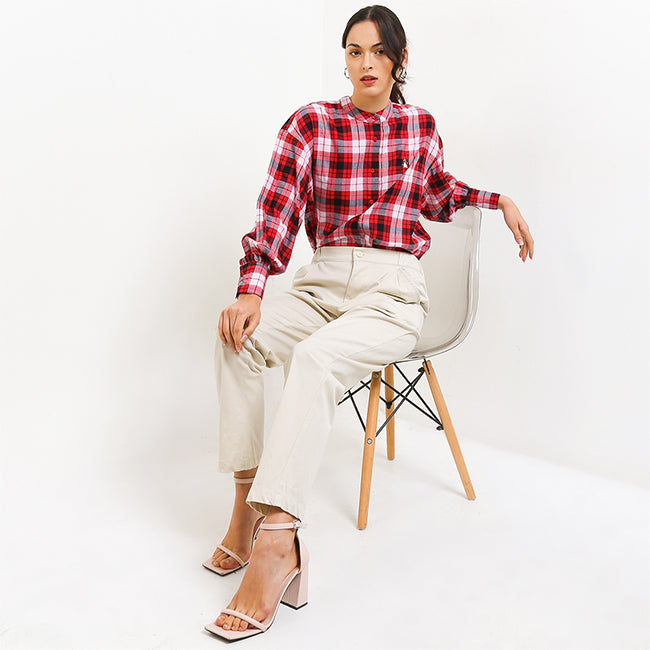 Hush Puppies Pakaian Kemeja Wanita Choa In Red