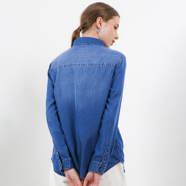 Hush Puppies Pakaian Wanita Denim Animal Fest Slappe In Medium Blue