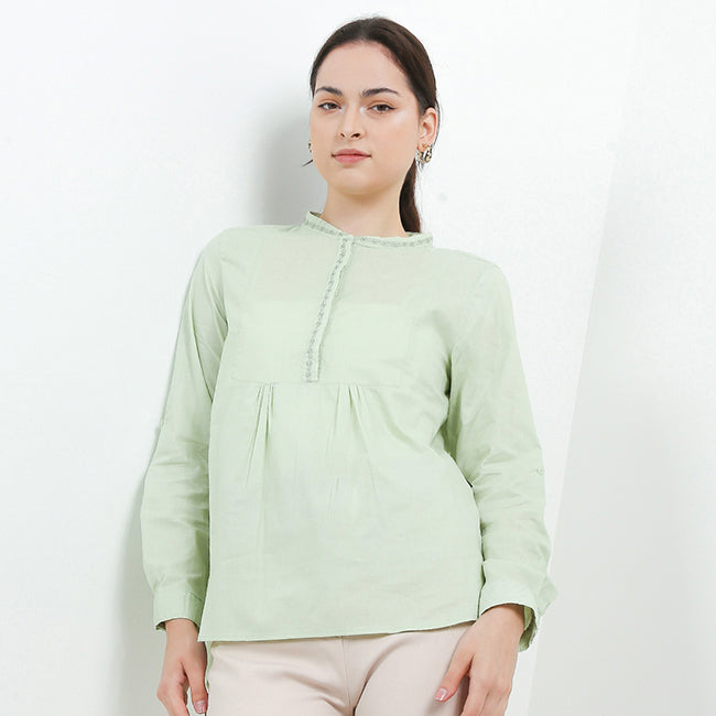 Hush Puppies Pakaian Wanita Blouse Tubba In Green