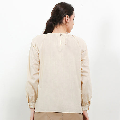 Hush Puppies Pakaian Wanita Blouse Ugur In Khaki