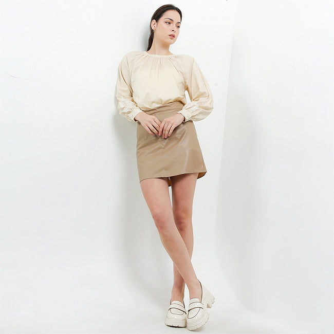 Hush Puppies Pakaian Wanita Blouse Ugur In Khaki