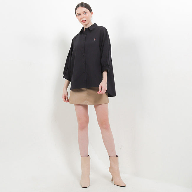 Hush Puppies Pakaian Wanita Shirt Clarity Puff In Black