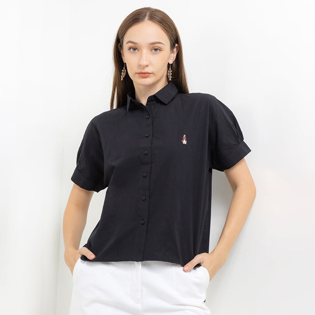 Hush Puppies Pakaian Wanita Shirt Clarity Ss In Black