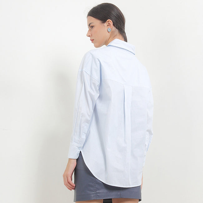 Hush Puppies Pakaian Wanita Shirt Letitia Stripe In Blue