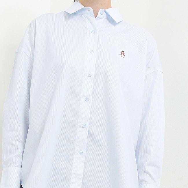 Hush Puppies Pakaian Wanita Shirt Letitia Stripe In Blue