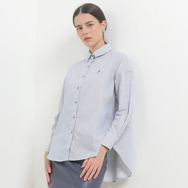 Hush Puppies Pakaian Wanita Shirt Letitia Stripe In Navy