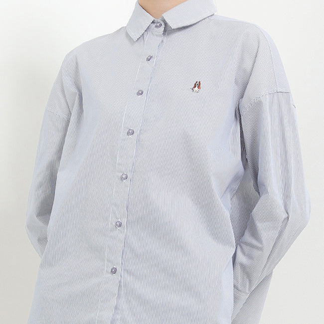 Hush Puppies Pakaian Wanita Shirt Letitia Stripe In Navy