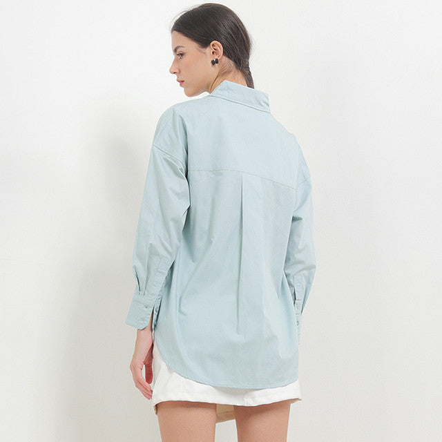 Hush Puppies Pakaian Wanita Shirt Letitia Solid In Sage