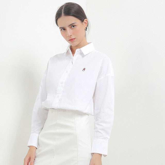 Hush Puppies Pakaian Wanita Shirt Letitia Solid In White